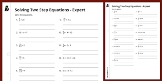 Solving Two Step Equations Expert