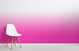 bright pink ombre wallpaper mural hovia