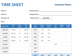 A Simple Time Sheet Template Can Provide A Budget Friendly