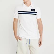 Gap Short Sleeve P Q Polo Shirt For Men White Stripe Be8436