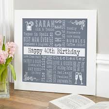 personalised 40th unique birthday gifts