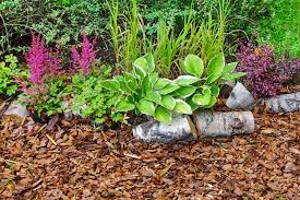 landscaping with natural wood mulch