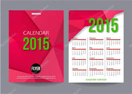 Calendar Template Brochure Geometric Design Stock Vector