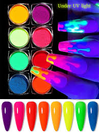 luminous fluorescent pigment nail
