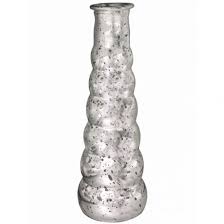 Silver Mercury Glass Flower Vase 21cm