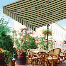 Remote Retractable Patio Awning Green