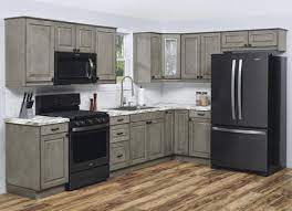 Depending on whether you had to use shims under the base cabinets, you may have to install some trim pieces by the toe kicks to cover up the. Klearvue L Shaped Kitchen W 10 Cabinet Cabinets Only At Menards