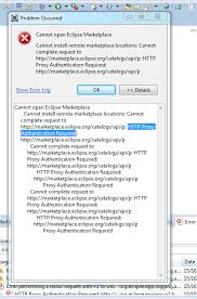 eclipse proxy authentication required