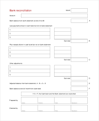 People use printable cash sheet template to log their cash balance on it in an organized manner. Free 9 Bank Reconciliation Samples In Ms Word Ms Excel Pages Numbers Google Docs Google Sheets Pdf