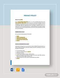 11 privacy policy templates pdf doc