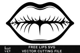 lips svg vector file design graphic by