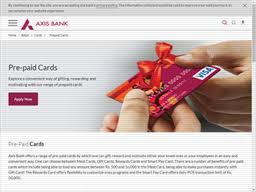axis bank prepaid gift card balance check