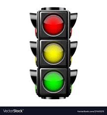 traffic lights with all three colors