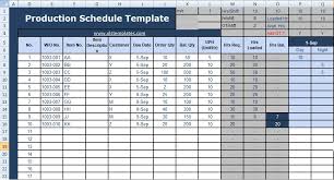 Production Scheduling Excel Template Gratulfata
