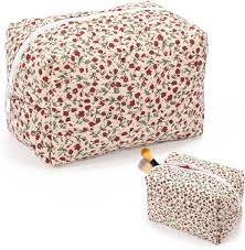 makeup bag cotton puffy cosmetic pouch