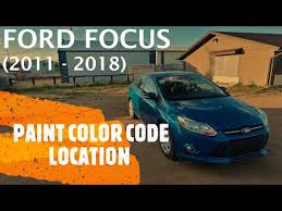 Ford Focus Exterior Paint Color Code