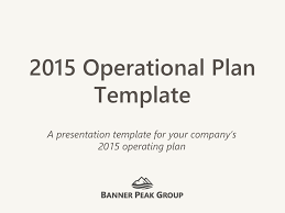 2015 Operational Plan Template