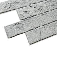 Grey Faux Bricks Pvc Wall Panel