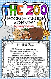 The Zoo Pocket Chart Activity Kids Songs Art Classroom