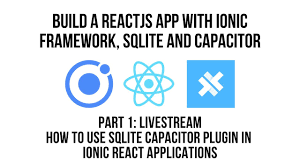 ionic react js how to use sqlite for