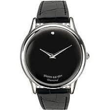 Add a touch of classic and elegant look to your style! Pierre Cardin Diamond Collection Women S Black Strap Watch Overstock 3893640