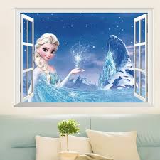 3d disney elsa frozen princess wall