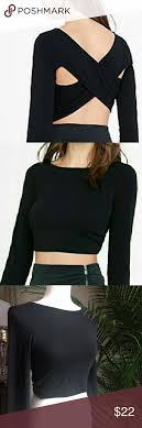New Express Fitted Criss Cross Back Crop Top This Sexy Top