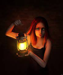 Девушка с фонарем | Пикабу