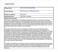 Sample Progress Report 11 Examples Format