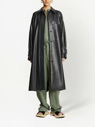 Faux Leather Trench Coat Farfetch