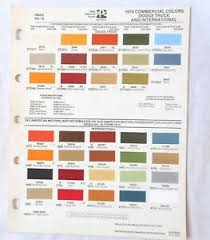 Details About 1978 Dodge Truck Ppg Color Paint Chip Chart Original Mopar