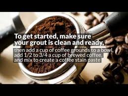 restain and refresh grout with coffee