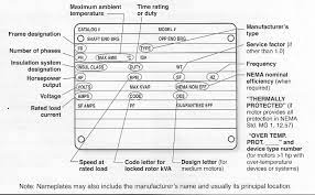 how to read an electric motor nameplate