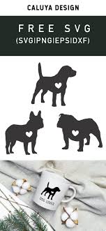 Free Small Dog Silhouette With Heart Svg Png Eps Dxf In 2020 Dog Silhouette Svg Cricut Free