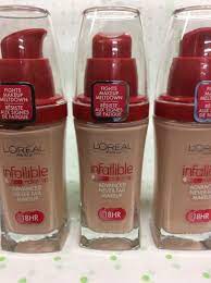 3 x l oreal infallible advanced never