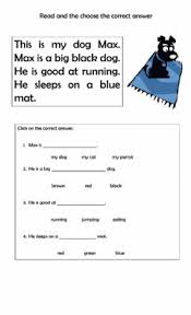 reading worksheets and exercises