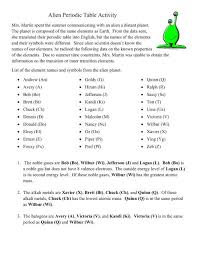 alien periodic table activity 13 14 pdf