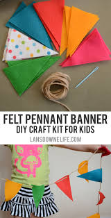 diy craft kits for kids felt pennant