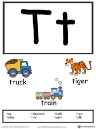 free letter t alphabet flash cards for