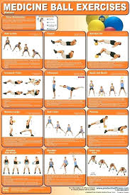 multi gym exercise guide chart cine ball exercises instruction