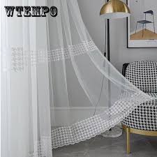 nordic style triangle tulle curtains