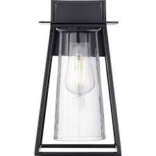 Progress Lighting Raineville 1 Light 12 In Matte Black Outdoor Wall Lantern With Clear Glass