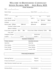 New Patient Forms New Patient Medical History