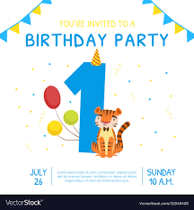 happy first birthday invitation card