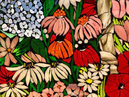 Mixed Flower Garden Stained Glass