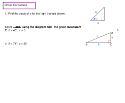 Angle a for side a, angle b for side b, and. Lesson 9 1 Right Triangle Trigonometry Day 2 Ppt Download