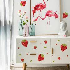 A Set Of Cute Strawberries Wall