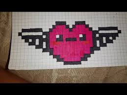 pixel art coeur avec des ailes you