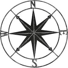 Yaju Metal Compass Mural Decoration