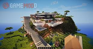 In our list of minecraft modern house ideas suburban house is on top, the reason for this choice is that minecraft suburban house is a key of the entry to a modernistic environment of minecraft. Mountain Modern House 1 8 8 1 8 1 7 10 Minecraft Maps Gamemodd